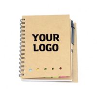Kraftpapier Notizbuch mit Individuellem Logo A5/A6 Spiralbindung und Stift - Kreativ, Umweltfreundlich & Tragbar