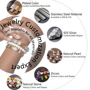 Bracciali Bangle Best-Seller di Instagram in Acciaio Inossidabile al Titanio con Placcatura PVD in Oro 18k e Zirconi a Fiore con Diamanti per Ragazze, Impermeabili - Product Image 5