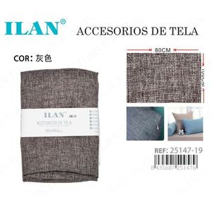 Tessuto Imitazione Lino Grigio Ilan 80x100cm, Tela Traspirante per Arredamento Casa - Product Image 1