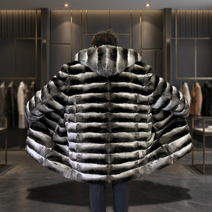 Manteau en fourrure véritable de qualité supérieure, imperméable et réversible, pour homme et femme, utilisation en extérieur, provenant de l'usine d'origine - Product Image 3