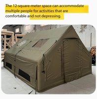 Imperméable à montage rapide 12 ㎡   Tente de camping gonflable 600D, tente de camping portable de luxe, adaptée aux aventures en plein air