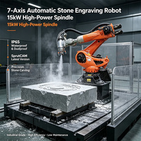 Machine de sculpture sur pierre CNC à 7 axes avec bras robotisé KUKA pour la gravure de sculptures 3D en marbre et en granit