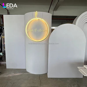 LEDA personalizado extraíble boda lujo PVC acrílico telón de fondo Decoración Para elegante lugar entrada Decoración - Product Image 4