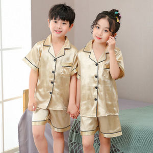 Детская атласная пижама с коротким рукавом - Product Image 5