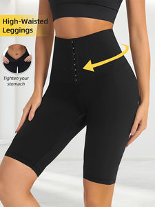 Celana Yoga Fitfemme, celana legging olahraga untuk wanita, celana Yoga bertekanan perut, kontrol perut, panjang selutut, Legging latihan pelangsing, pengangkat pantat, untuk wanita - Product Image 6