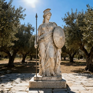 <span class=keywords><strong>Escultura</strong></span> de la <span class=keywords><strong>Diosa</strong></span> <span class=keywords><strong>Atenea</strong></span> de Estilo Europeo, Hecha a Medida, de Tamaño Real, en Mármol Blanco, para Decoración de Jardín o Villa - Product Image 2