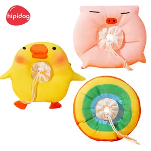 Hipidog Bonito Pato Rosa Rainbow Luxo Impermeável Respirável Eco Amigável Macio Elizabeth Collar Dog Frog Cats Colar Elizabetano