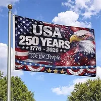 Amerika 250 Jahre Unabhängigkeit Flagge 3x5 Fuß 100% Polyester 2026 USA 250. Jubiläumsflagge