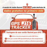 Dispositif de suivi de piste de voiture SinoTrack J16 4G A7670SA Tracker GPS à batterie intégrée avec application de plate-forme Web gratuite