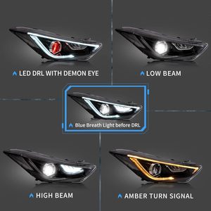 Phares LED VLAND Demon Eyes compatibles avec Hyundai Elantra 2012-2015 et Coupé 2013 2014, nécessitent des ampoules D2H/D2S (NON incluses) - Product Image 2