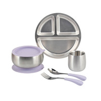 Assiettes pour enfants divisées avec silicone amovible, assiettes pour tout-petits avec silicone antidérapant
