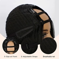 Perruques mi-longues noires et volumineuses pour femmes, avec boucles spirales Yaki, à clipser, pour un volume accru - OEM transfrontalier