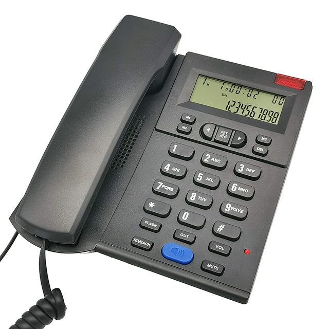 Corded Phone Caller ID Telephone Cheap Home and Office Telephone with Fixed Cord ABS Material Caller ID Feature for Office  Use