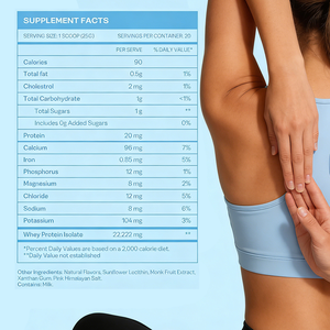 Pó de Proteína Isolada de <span class=keywords><strong>Whey</strong></span> 100% Puro, 20g de Proteína, 0g de Açúcar, 90 Calorias, Sem <span class=keywords><strong>Stevia</strong></span>, Embalagem Conveniente para Personalização - Product Image 2