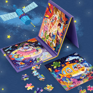 Livre magnétique éducatif, jeux de Puzzle magnétique, <span class=keywords><strong>jeu</strong></span> de Puzzle animal pour enfants - Product Image 1