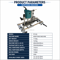 Machine à mortaiser les serrures de porte portable 110V/220V, machine de perçage de haute précision pour les trous de serrures de portes en bois