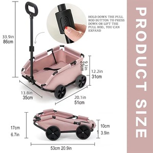 360 graus de rotação Multicolor multifuncional portátil Folding Metal Material Pet Travel Trolley para uso ao ar livre - Product Image 4