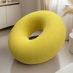 Sillón con forma de donut, taburete rojo y azul para el hogar, asiento redondo creativo para sala de estar, dormitorio, uso para adultos - Product Image 2