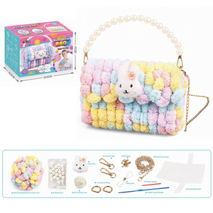 Sew Own Bag Princess Soft Woven Bag Toys DIY <b>Handbag</b> Kit Indoor Accessories Homemade Pearl Woolen Bag Girl Educational Toys - Product Image 2