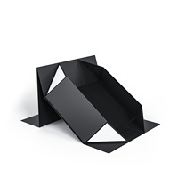 Boîte cadeau rigide de luxe haut de gamme, écologique, avec poignée, personnalisée, noire, grande, fermeture magnétique, doublure en éponge et impression de logo
