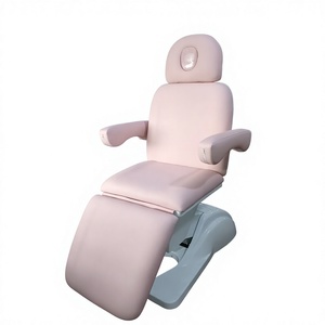 Fauteuil-lit électrique à mécanisme de levage en cuir PU bleu, mobilier de salon au design contemporain, lit de spa facial électrique motorisé - Product Image 4