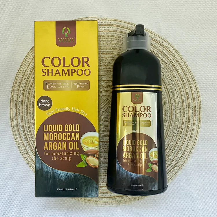 Wholseal Hair Dye Semi Permanent Hair Coloring Herbal White To Black Hair Colour Shampoo