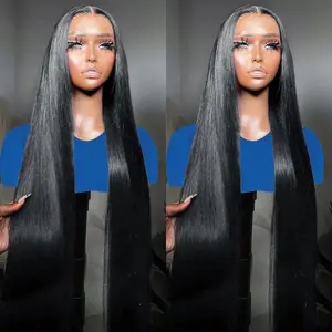 Alibaba compras en línea virgen Remy crudo indio cutícula alineada completamente transparente Hd encaje pelucas de cabello humano para mujeres negras