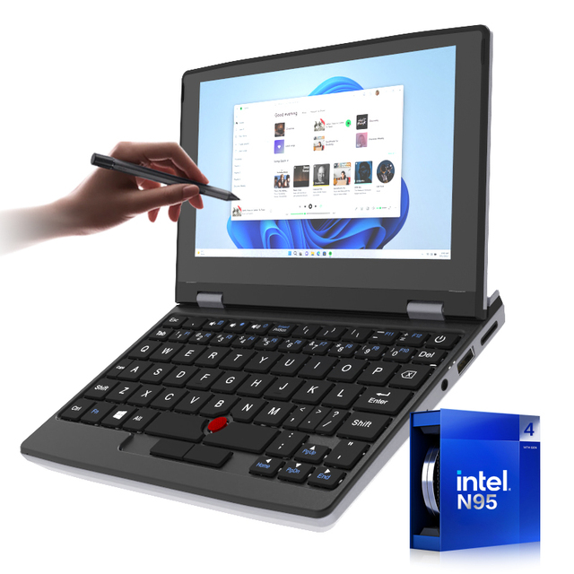 OEM High Quality Mini PC 7 Inch Palmtop Touch Screen Mini Laptop Computer Win11 Quad Core N95 IPS Touch Screen 8GB 16GB 32GB RAM