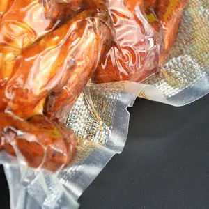 Embossed Food Fresh Keeping Plastic Package Vacuum Sealer Bags Transparent Frozen Food Packing Pouch Rolls Bag