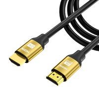 Câble HDMI HD mâle à mâle 8K 60hzhdmi câble or PVC moniteur OPP sac Stock HDTV moniteur Pc ordinateur nu cuivre tresse 50 pièces YL-H030