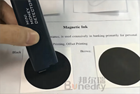 Encre de sécurité magnétique à changement de couleur vert-bleu, niveau 4, variable optique avec traceur lisible par machine pour timbre-poste