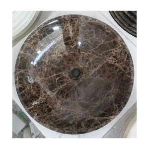 Lavabo Ovalado de Mármol Moderno Union Stone, Acabado Pulido, Resistente al Agua y Ecológico, Capacidad de 12L, Uso en Hoteles, Estándar NSF - Product Image 1