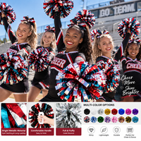 Pompons de cheerleading métalliques de haute qualité pour enfants et jeunes, pour compétitions, entraînements et spectacles, accessoires de cheerleading