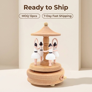 Boîte à musique en bois prête à être expédiée, mouvement Yunsheng, cadeau d'anniversaire ou <span class=keywords><strong>de</strong></span> Noël pour les enfants <span class=keywords><strong>de</strong></span> 5 à 10 ans, MOQ faible, 12 pièces - Product Image 2