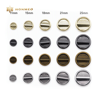 Boutons en alliage de zinc HONMEO OEM 15 mm, métalliques, pour vêtements, logo personnalisé, bouton à tige métallique