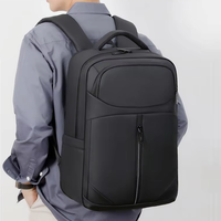 Sac de voyage d'affaires léger, extensible et imperméable pour hommes avec port USB, sac à dos pour ordinateur portable en tissu Oxford de 15,6 pouces