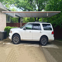 Cochera de Aluminio Makro, Diseño Simple, para Jardín, Garaje, Toldo Exterior Móvil con Techo Curvo, Impermeable, Duradero, Garantía de 15 Años