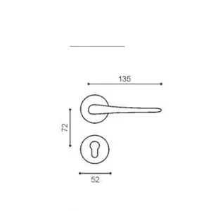 Manija de puerta interior de aleación de zinc chapada en oro, palanca de dormitorio para el hogar, cerradura de manija de puerta para herrajes de puerta de madera