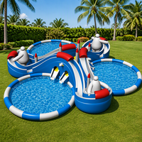 Toboggan aquatique gonflable de grande qualité pour usage commercial intérieur/extérieur avec piscine, pour usage domestique, garantie de 3 ans