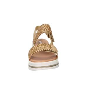 Valleverde Sandales compensées pour femme, camel, talon de 4,5 cm, plateforme, chaussures d'été - Product Image 3