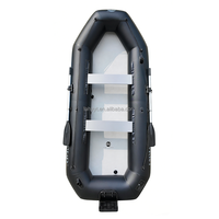 Bateau de pêche gonflable en PVC Hailebao, moteur électrique/essence 4HP, capacité 5 personnes, pour la dérive, le ski nautique, le surf sur les lacs, noir 1