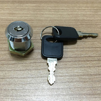 Serrure de porte pour machine de jeu C03-16MM, clé en fer noir avec le même numéro de serrures diverses pour ouvrir le sous-verrou pour armoire en bois