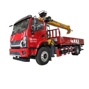 Camion-grue Shacman 4x2, 240 CV, 10 tonnes, flèche à 5 sections, véhicule de levage et de transport de matériaux de construction pour l'aménagement paysager municipal - Product Image 1