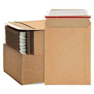 Cardboard C6 Envelope C5 Business Self Seal Mailer Shipping Paper Bag A4 Size Packaging Book Board Brown White/Kraft Envelopes