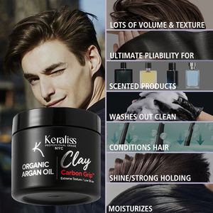 Argile coiffante pour <span class=keywords><strong>cheveux</strong></span> Joynna Organic pour hommes, argile texturisante mate personnalisée à base d'ingrédients naturels, facile à laver pour les <span class=keywords><strong>cheveux</strong></span> <span class=keywords><strong>bouclés</strong></span>, vente en gros - Product Image 4