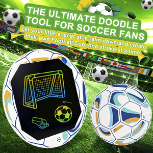 <span class=keywords><strong>Tablette</strong></span> d'écriture LCD en forme de ballon de football 2026 pour enfants, bloc-notes numérique électronique réutilisable pour <span class=keywords><strong>dessin</strong></span> et mémo, logo personnalisé - Product Image 4