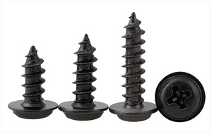 Vis autotaraudeuse à tête fraisée phosphatée noire avec finition zinguée - Product Image 6