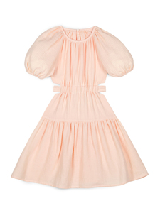 <span class=keywords><strong>Abito</strong></span> estivo 2024 in <span class=keywords><strong>cotone</strong></span> organico personalizzato per adolescenti e bambini abiti Casual con maniche a sbuffo in <span class=keywords><strong>mussola</strong></span> - Product Image 3