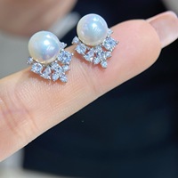 Boucles d'oreilles clous vintage de haute qualité pour femmes, nouvelle collection, bijoux créoles occidentaux avec perle, sans ternissement