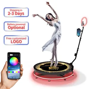 Photobooth standı Video kamera taşınabilir 360 derece ürün 360 Spin fotoğraf kabini 360 fotoğraf kabini olaylar için dönen makine